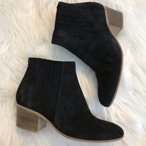 ❌SOLD❌ VINCE Black Suede Ankle Sock Booties
